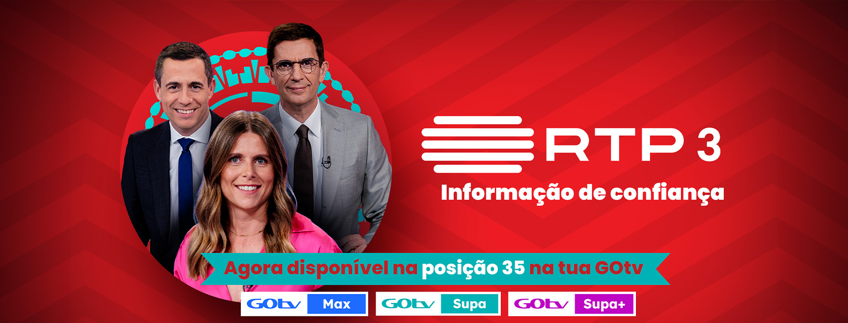 A RTP3 já está disponível na  GOtv